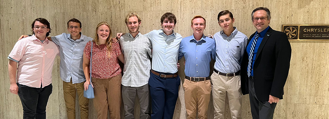 Batten Honors College students with Dean Travis Malone at the Norfolk Forum's 90th Season opening with Rick Steves