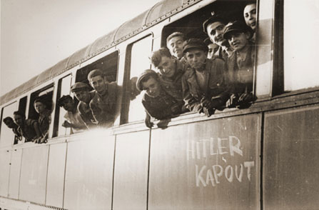 Jewish youth liberated at Buchenwald, June 1945, United States Holocaust Memorial Museum, photograph #26149