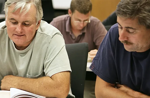 Students in an evening class
