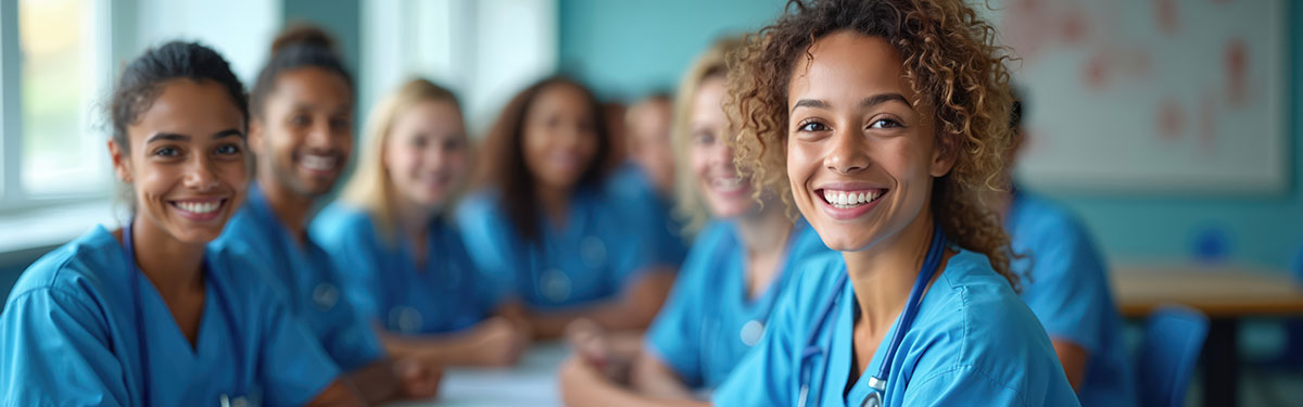 MENP nursing students in clinical training
