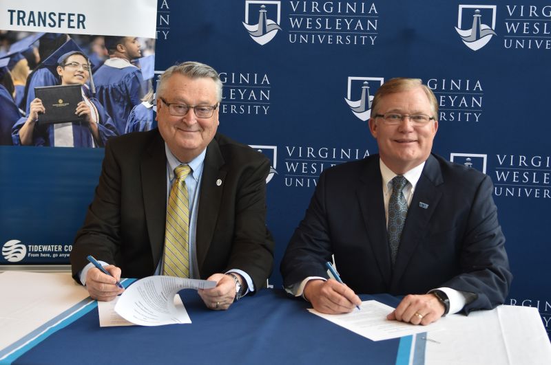 Virginia Wesleyan, TCC Formalize Fair Transfer Agreement
