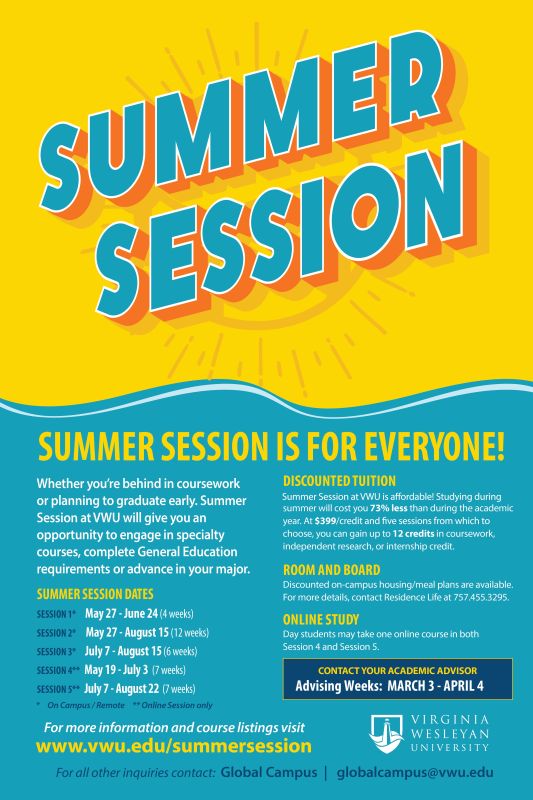 Summer Session 2025: On Campus or Online