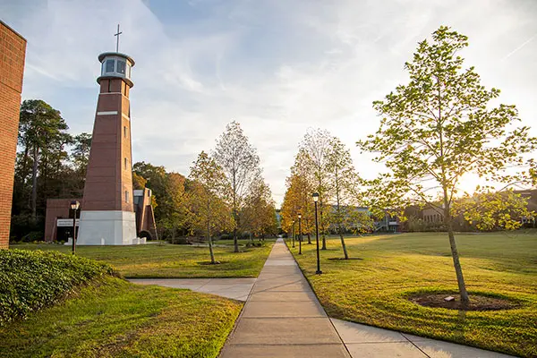 Students on a campus tour